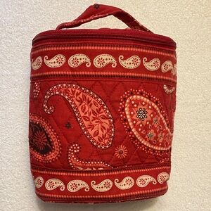 Vera Bradley Red Quilted Paisley Insulated Can Case